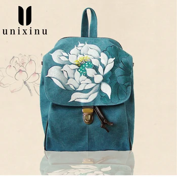 

Fresh Style Women Backpacks Floral Print Bookbags Canvas Backpack School Bag For Girls Rucksack Female Travel Backpack
