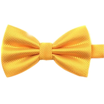 

Men's Plain Polyester Pre Tied Wedding Bow Tie (golden)