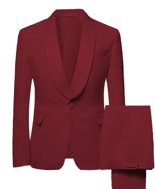 Tpsaade шаль воротник 2 шт. Slim Fit белый костюм мужской пиджак жениха смокинги для свадебного платья вечерний блейзер(Блейзер+ брюки+ галстук