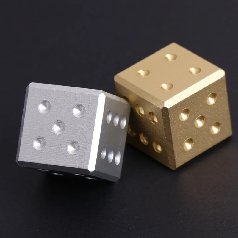 

Metal Dice Gold Silver Aluminum Metal Dice Club Bar Drinking Playing Game Tool 16X16X16mm