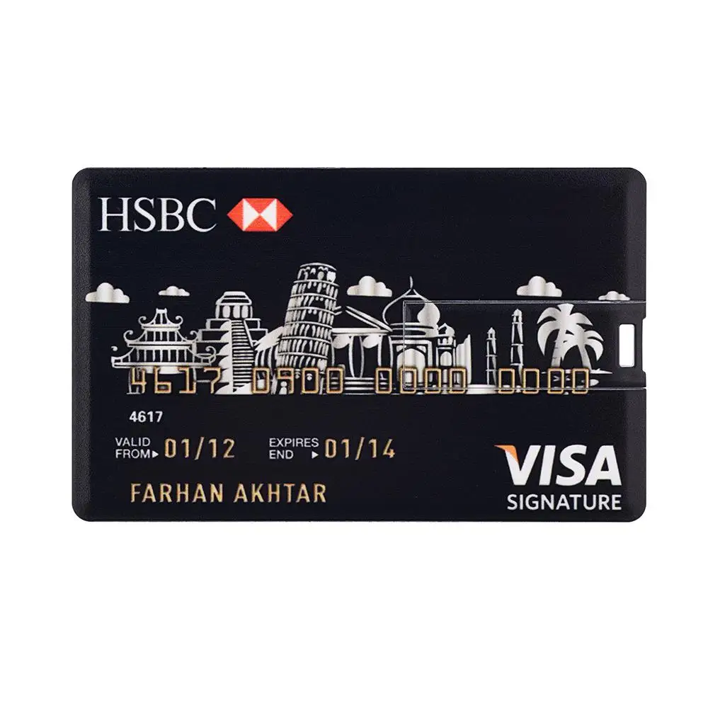 Кредитные карты Master visa карты HSBC Американский Экспресс USB флеш-накопитель ручка 64 Гб 32 г 8 г 16 г зарядка USB карта памяти ручки привода - Цвет: H