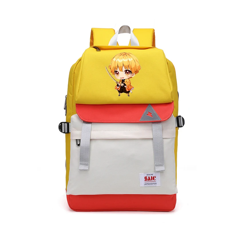 Demon Slayer Bookbag Preppy Лоскутная Женская сумка большой дорожный рюкзак водонепроницаемые школьные сумки для девочек аниме рюкзак для ноутбука - Цвет: 24
