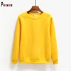 Prowow Winter Spring Women Sweatshirt Yellow O-neck Man Top Clothes Plus Size Thin Velvet Pullovers Shirts Black Hoodies White 1
