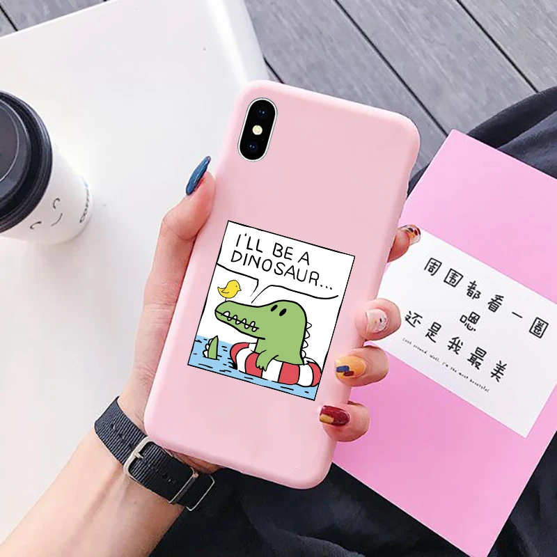 Lamocase Cartoon Dinosaur Phone Case For Huawei Honor 9 10 lite 8A 8S 8X 8C 7A 7C 7S 7X 6S 6C 6A 5C 5X Soft Silicon Back Cover