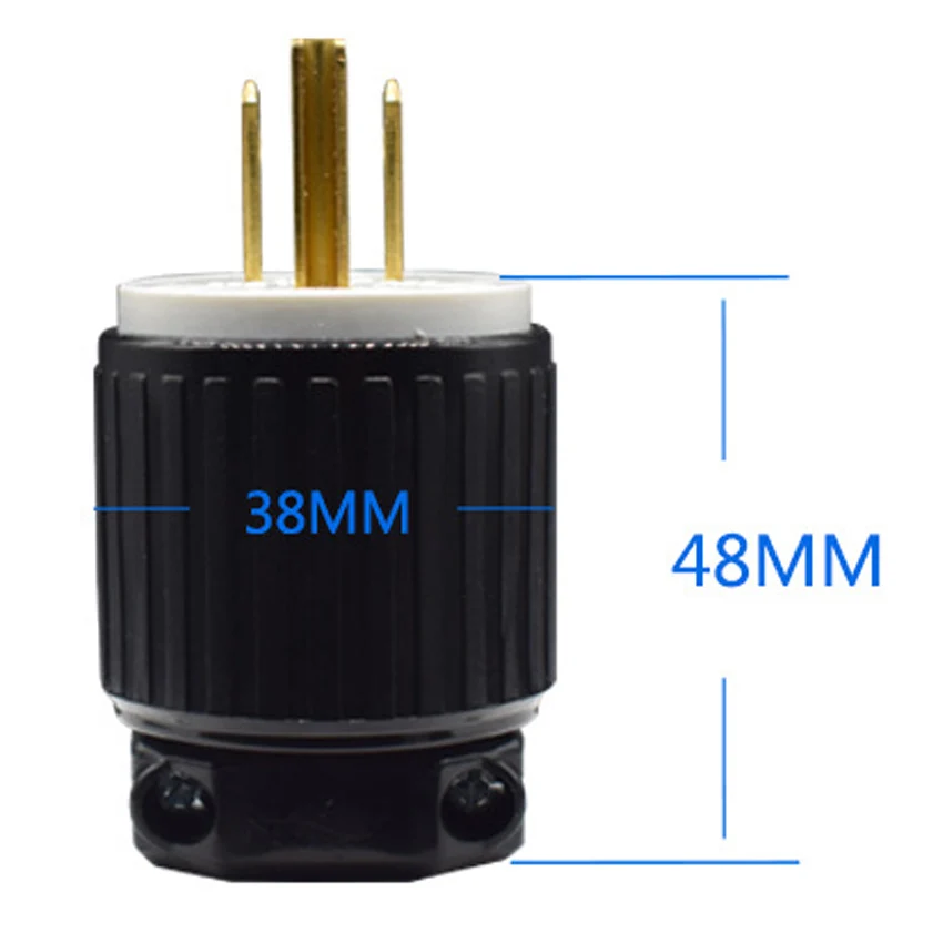 15A NEMA L5-15P L5-15R US Assembled Wired Industry Plug Male Female Extension Power Cable Connector Rewirable Socket Type B power strip plug adapter electrical socket power socket