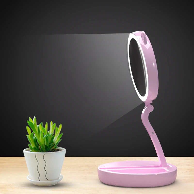 Creative pink cute desktop hello kitty makeup mirror 7x cartoon mirror dressing wireless charging led cat 1 Creative pink cute desktop hello kitty makeup mirror 7x cartoon mirror dressing wireless charging led cat 3