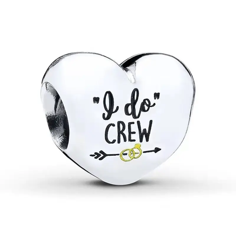 Новинка, Стерлинговое Серебро S925, Cafecito, висячие, I Do Crew, шарм, двухсторонний замок, бусины, сделай сам, браслет, оригинальные женские ювелирные изделия