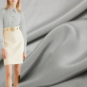 

Red Raspberry 17momme Light Grey 5A Class Crepe Silk Fabrics 100%Silk Materials Women Dress Shirt Sewing Cloth Freshipping