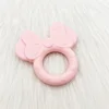 1pcs Mouse Baby Teething Food Grade Cartoon Silicone For Necklaces Baby Teether Toy Nursing Gifts 5