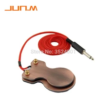 Сталь медное покрытие татуировки педаль переключатель силиконовый шнур для питания красный с синей коробкой или зеленый
