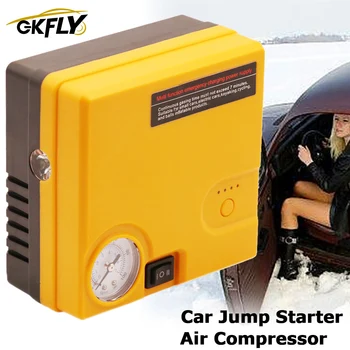 

GKFLY Portable 16800mAh 12V Car Jump Starter Emergency Device Air Pump Tire Pressure Detection Petrol/Diesel Power Bank Booster