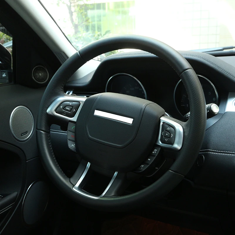 ABS Хромированная наклейка на руль для Range Rover Evoque 2011-, аксессуары для салона автомобиля