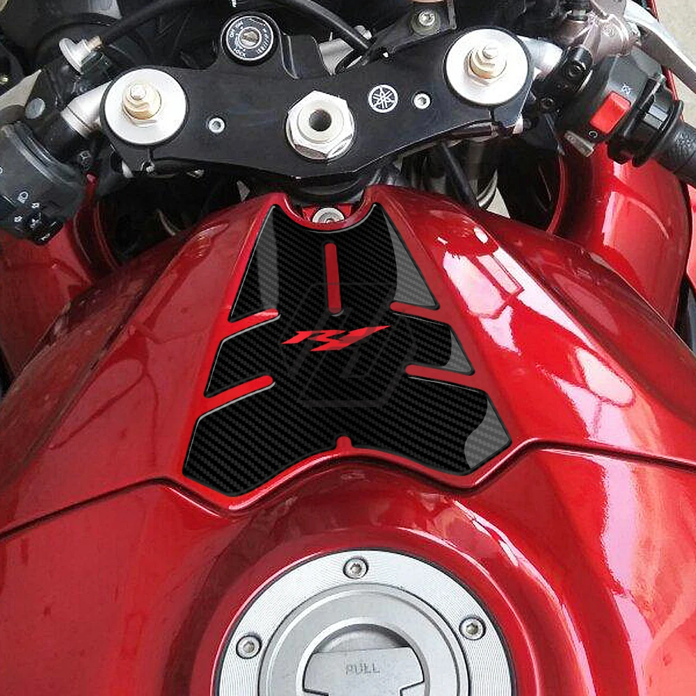 Для Yamaha YZF-R1 R1 2007 2008 3D карбон передний газовый топливный бак крышка предохранительный бак Pad