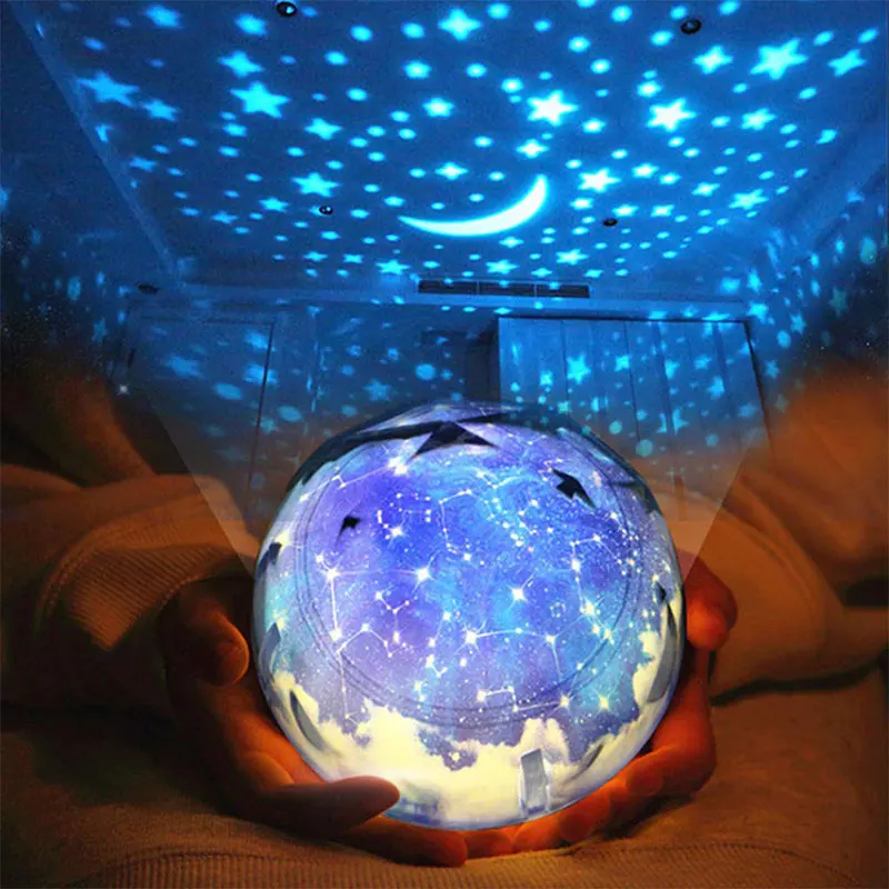 

Moon Planet Projector Lamp Magic Star Starry Sky LED Night Light USB Battery LED Light Baby Kid Novelty Christmas Gift Moon Lamp