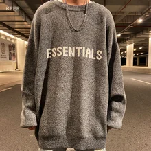 

FW21 High Street Top Quality ESSENTIALS Knitted Sweater Men Women 1:1 Autumn Winter Casual Oversize Jumper Men's Pullovers