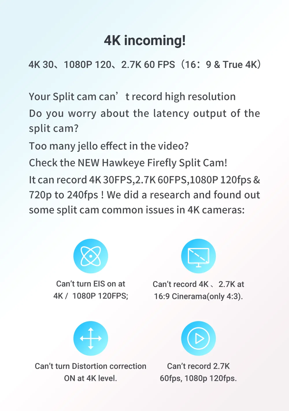 Hawkeye Firefly Сплит 4K 160 градусов HD Запись DVR Мини FPV камера WDR одноплатный Встроенный микрофон задержки для радиоуправляемого дрона 20% off