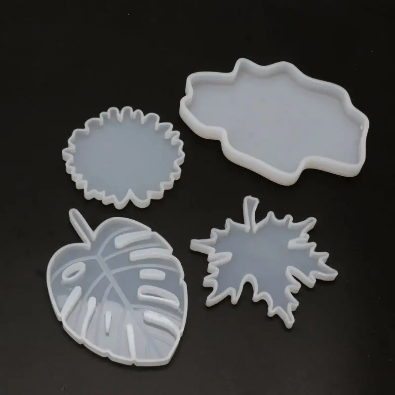 4 шт./компл. SiliconeCoaster-форма для литья под давлением лист Irregluar облако Форма пресс-форма для изготовления ювелирных изделий