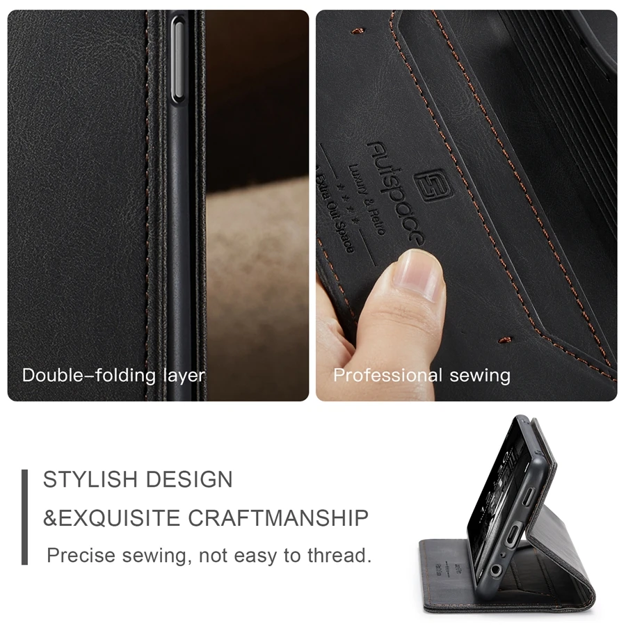 Wallet Anti-theft Brush Leather Case For Xiaomi Redmi Note 11 11S 11 Pro 10 10S 10 Pro Max 9S 9 Pro 8 Pro Mi 10T 11 Lite 11T