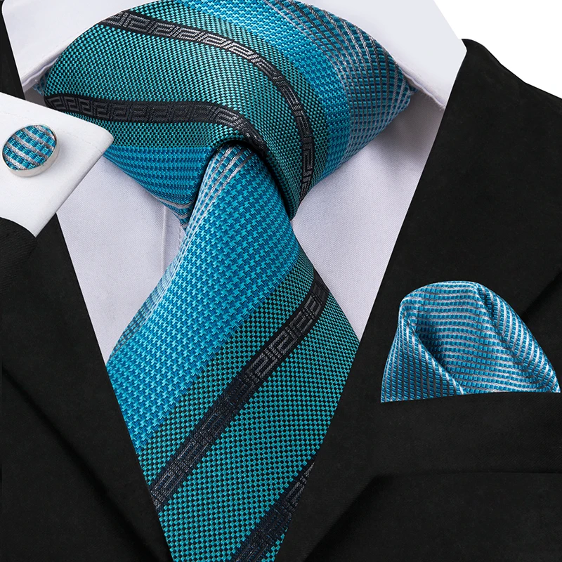 C-3054, Hi-Tie, мужской галстук, шелковый галстук, Цветочный, зеленый, галстуки для мужчин, высокое качество, Мужская Свадебная вечеринка, Hanky, запонки, набор, мужские галстуки - Цвет: C-3027