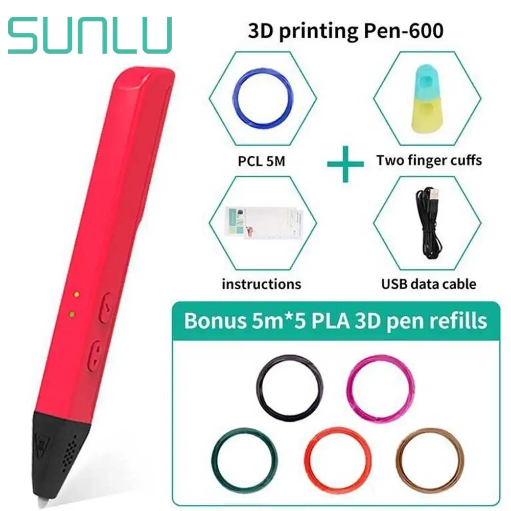 

SUNLU 3D Printing Pen Gift Box Set Include 1.75mm PLA Filament For Children Explore Brains Intelligence DIY Craft Gadget SL-600
