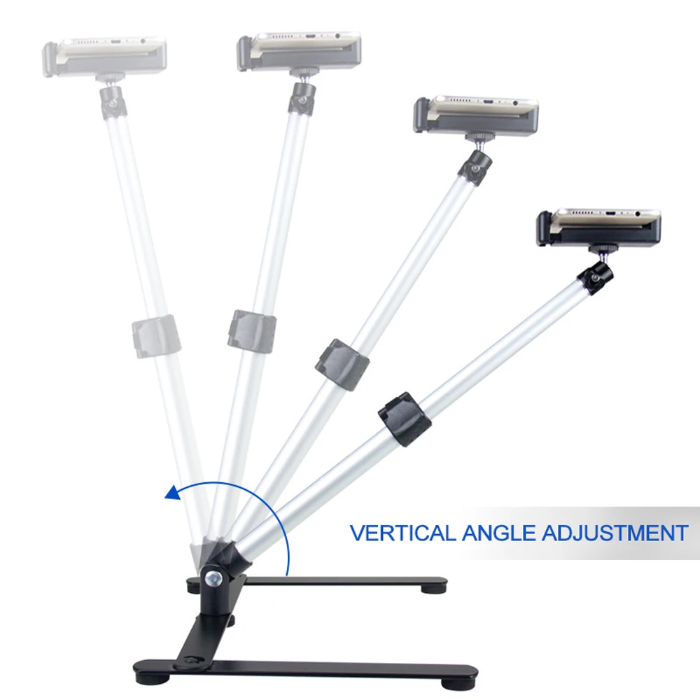 Регулируемая настольная подставка для фотосъемки, мини-монопод с зажимом для мобильного телефона, инструмент для фотосъемки