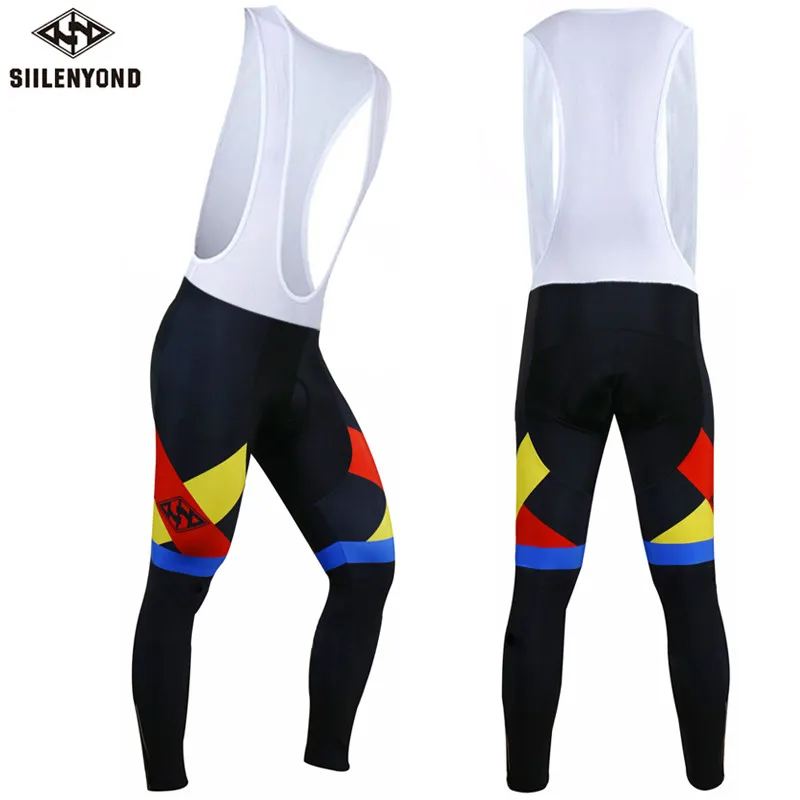 one piece bib pant Siilenyond зимний комбинезон для велоспорта с 3D противоскользящим гелевым подкладом, сохраняющий тепло, для горного велосипеда, плотные удобные велосипедные брюки - Цвет: one piece bib pant