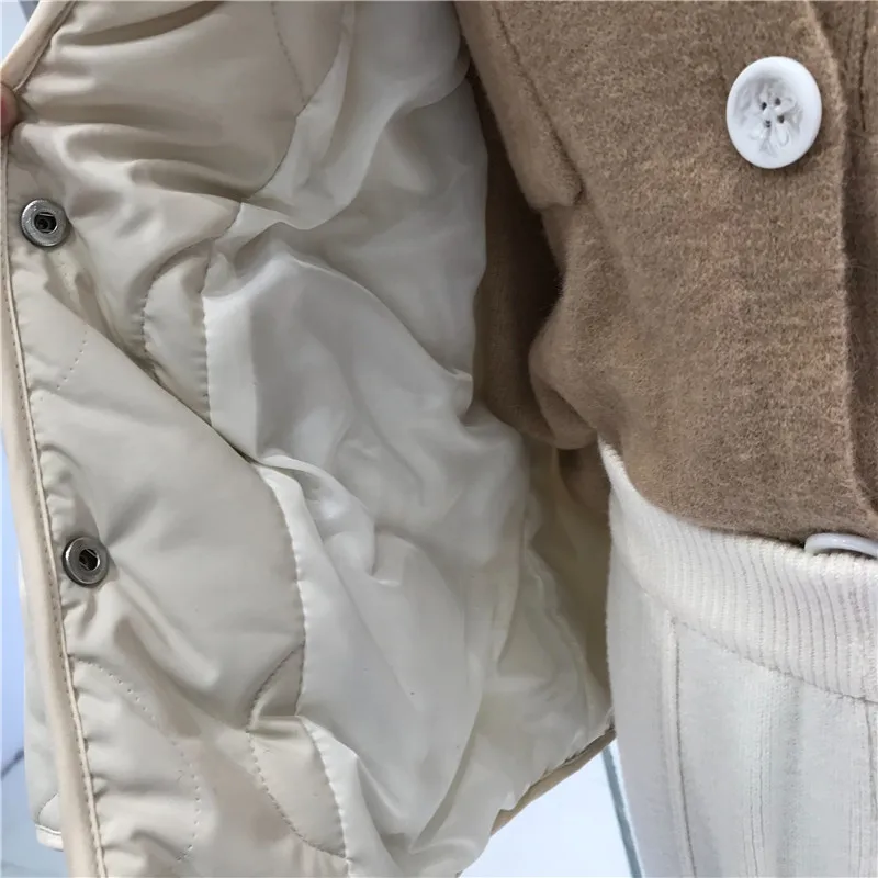 Женские зимние модные куртки Normcore/минималистичные корейские Abrigos Mujer Invierno Темно-Синяя Женская одежда