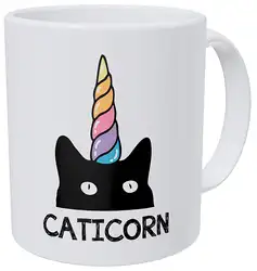 Я Caticorn Черный кот Единорог Рог 11 унций забавная кофейная кружка