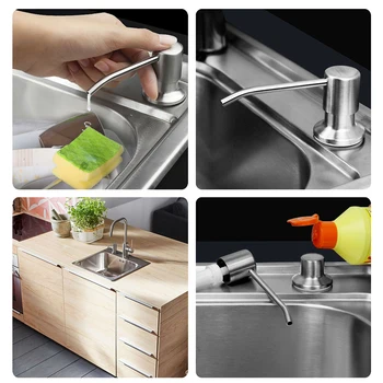 

300ML Stainless Steel Soap Dispenser Kitchen Sink Soap Hand Liquid Pump Bottle A Practical Tool In Your Kitchen