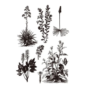 

Flower Clear Stamps Plant Transparent Silicone Seal for DIY Scrapbooking Card Making Photo Album Crafts Decor New 2020 Stamps