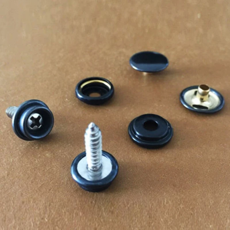 62x Snap Fastener Kit Stainless Steel Canvas Screw Press Stud Boat Awning Tent