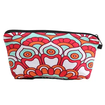 

Cosmetic Bag Waterproof Printing Toilet Bag Women Portable Waterproof Floral Print Zip Cosmetic Bag Toiletry Storage Pouch