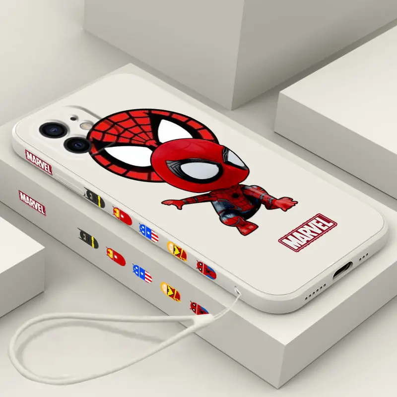 Popularity Marvel phone case for iphone 11 12 13 pro max case Shockproof iphone 7 case 6 8 plus x xs xr Unilateral design cover