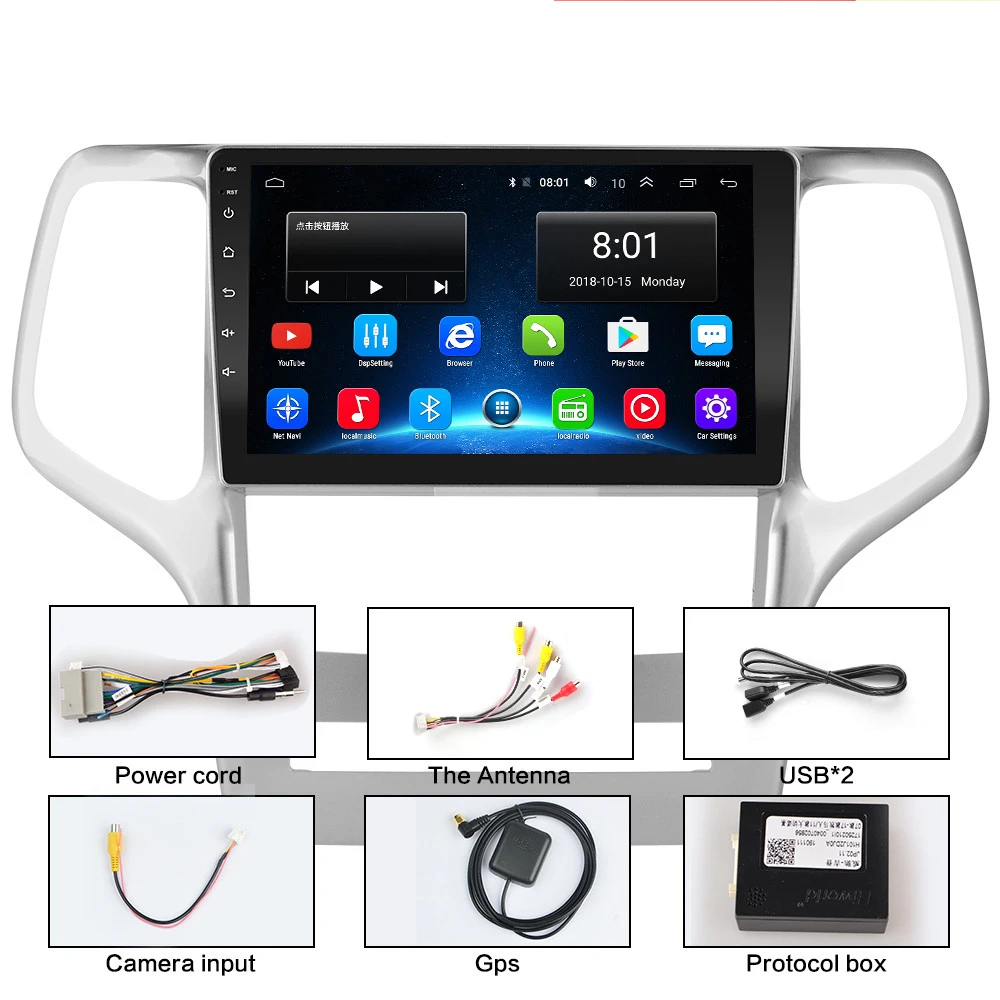 9 дюймов Android 2 Din Автомобильный мультимедийный стерео плеер для Jeep Grand Cherok 2008 2009 2010