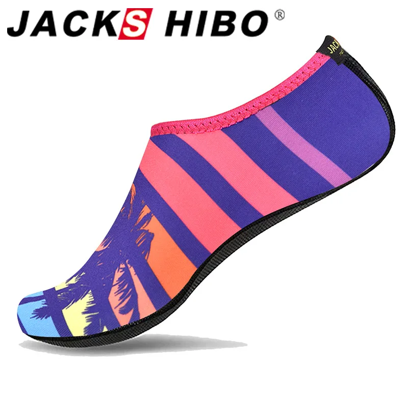 

JACKSHIBO Quick Drying Beach Water Shoes For Men Outdoor Swimming Aqua Shoes Men Male Breathable Upstream Hiking Shoes Sneakers