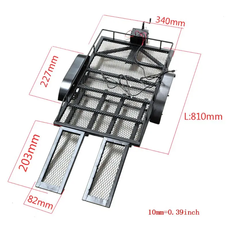 RC автомобиль Прицеп на гусеничном ходу для 1/10 Trx4 осевой Scx10 90046 90047 CC01 D90