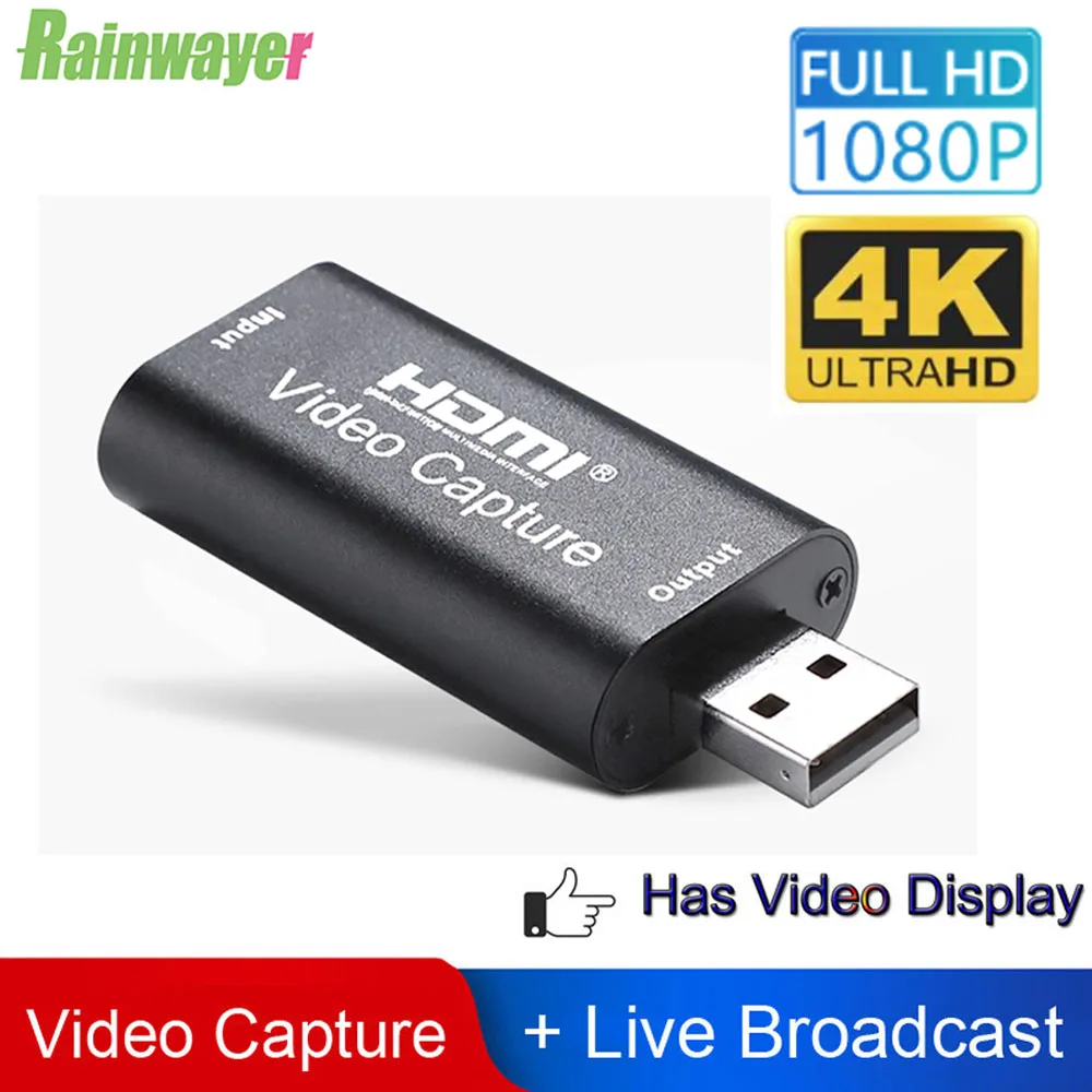 Видеокарта захвата HDMI видео карты потоковой передачи VHS Плата USB 2 0 рекордер