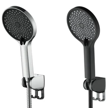Bathroom Handheld ABS Shower Head With 1.5M Stainless Steel Hose And ABS Shower Holder Wall Mounted Shower Set