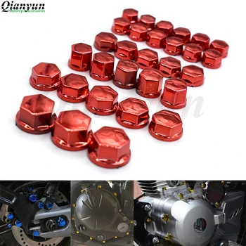 

30PCS Universal motorcycle modeling plating nut decorative screw cap For Kawasaki Ninja 650R EX650A ZX6 ZX6R 636 ZX6R 250R EX250