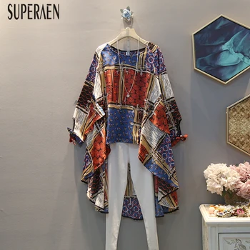 

SuperAen 2020 Spring and Summer New Women Shirts Korean Style Fashion Pluz Size Chiffon Blouses and Tops Wild Women Clothing