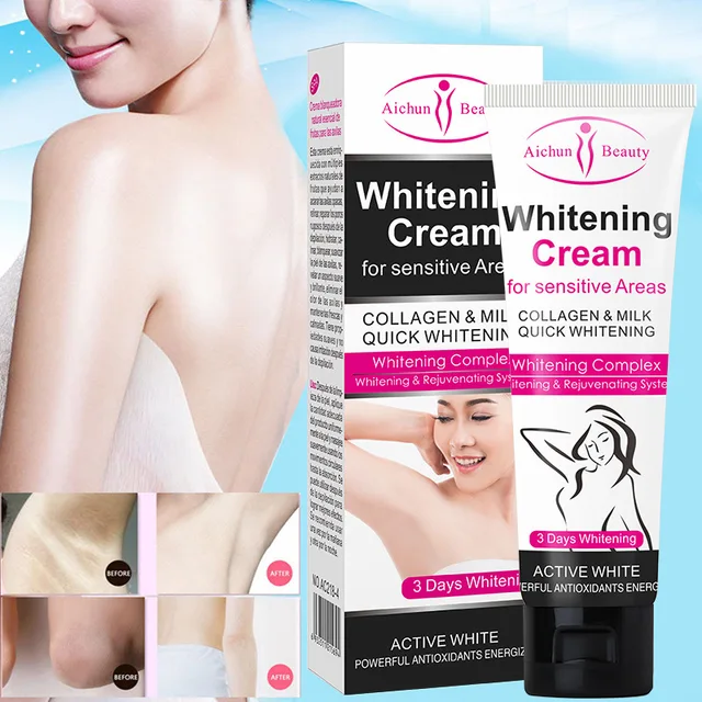 3Days Armpit Whitening Cream Skin Lightening Bleaching Cream For Underarm Dark Skin Legs Knees Whitening Intimate Body Lotion 2
