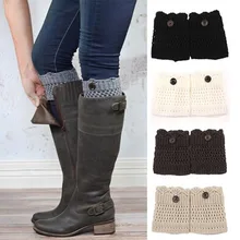 Женские зимние гетры акрил крючки для вязания шерстью полые трикотажные носки верхние манжеты подарок