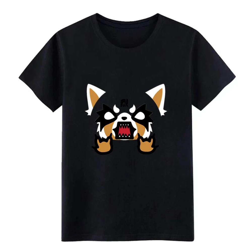 

Men'S Aggretsuko Rage Mood T Shirt Character Tee Shirt Round Collar Family Sunlight Basic Summer Style Natural Shirt