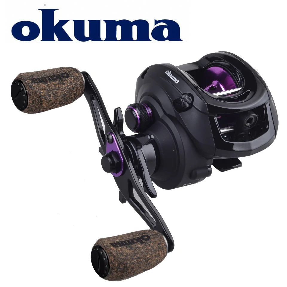 OKUMA Fishing Reel SWALLOW Low Profile Baitcast Reel 9+1BB casting reel 7.6KG Power 205g