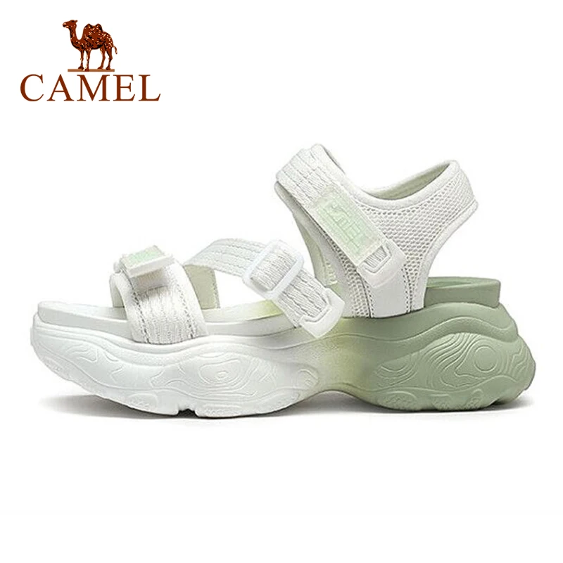 Летние модные женские сандалии CAMEL женская обувь пляжная на толстой подошве