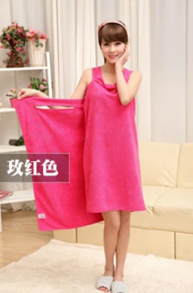 Женское банное полотенце s модное дамское детское ношение для девочек быстрое высыхание волшебное банное цветное полотенце пляжное спа банные халаты банная юбка - Цвет: rose red