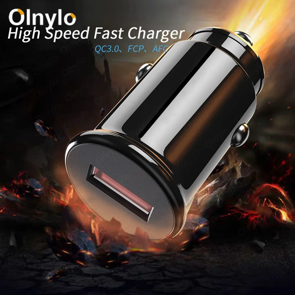 Автомобильное зарядное устройство Olnylo с USB-портом и поддержкой быстрой зарядки |