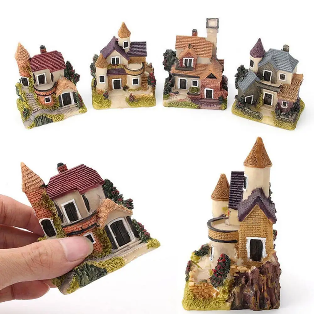 Mini Maison Miniature En Résine Artificielle, Ornement Artisanal Pour  Décoration De Maison, Modèle De Petite Maison, Bricolage - Figurines Et  Miniatures - AliExpress