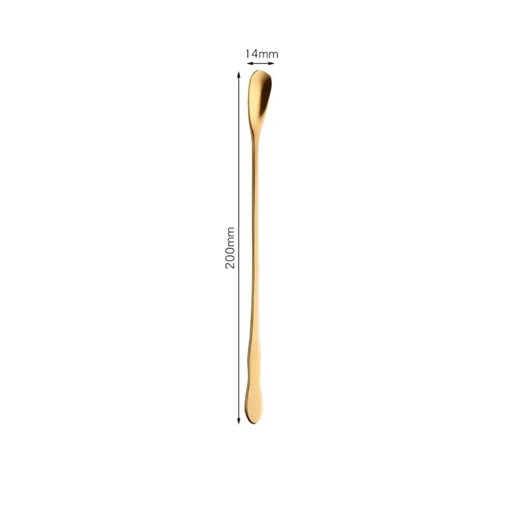 1 шт. 20 см Нержавеющая сталь щетка с длинной ручкой, SpoonTableware Тыква ручка смешивание, перемешивание льда чайная, кофейная ложка столовая посуда для бара столовая посуда