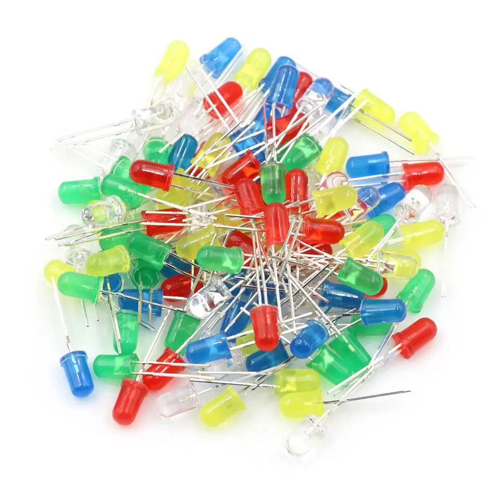 LED Light White//Yellow//Red//Blue//Green Assortment Diodes Kit DIY 500Pcs//box 5mm